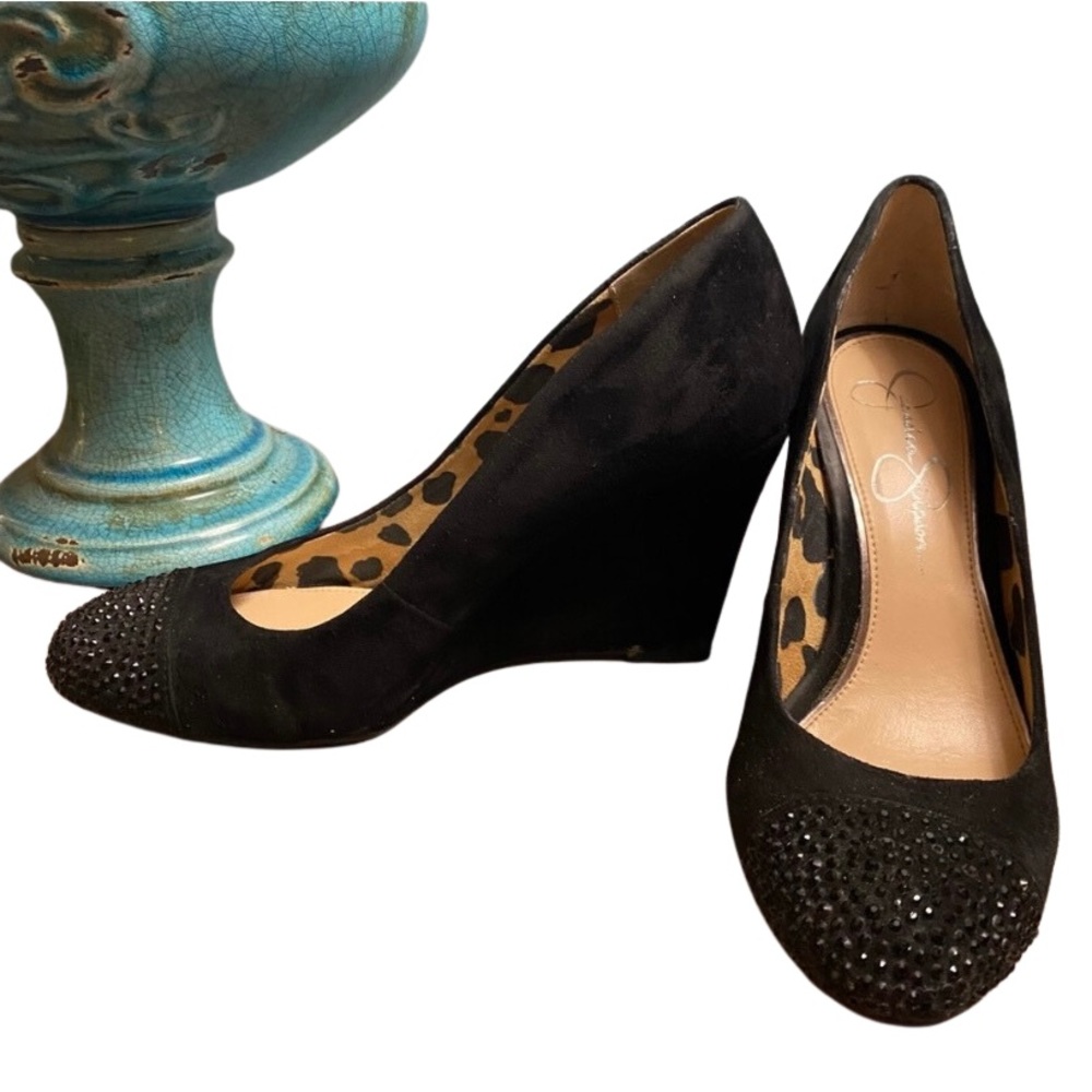 Black Closed Toe Wedges